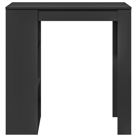 Bartisch mit Regal Schwarz 102x50x103,5 cm Holzwerkstoff