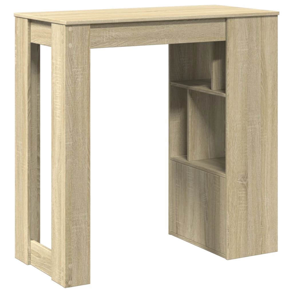 Bartisch mit Regal Sonoma-Eiche 102x50x103,5 cm Holzwerkstoff