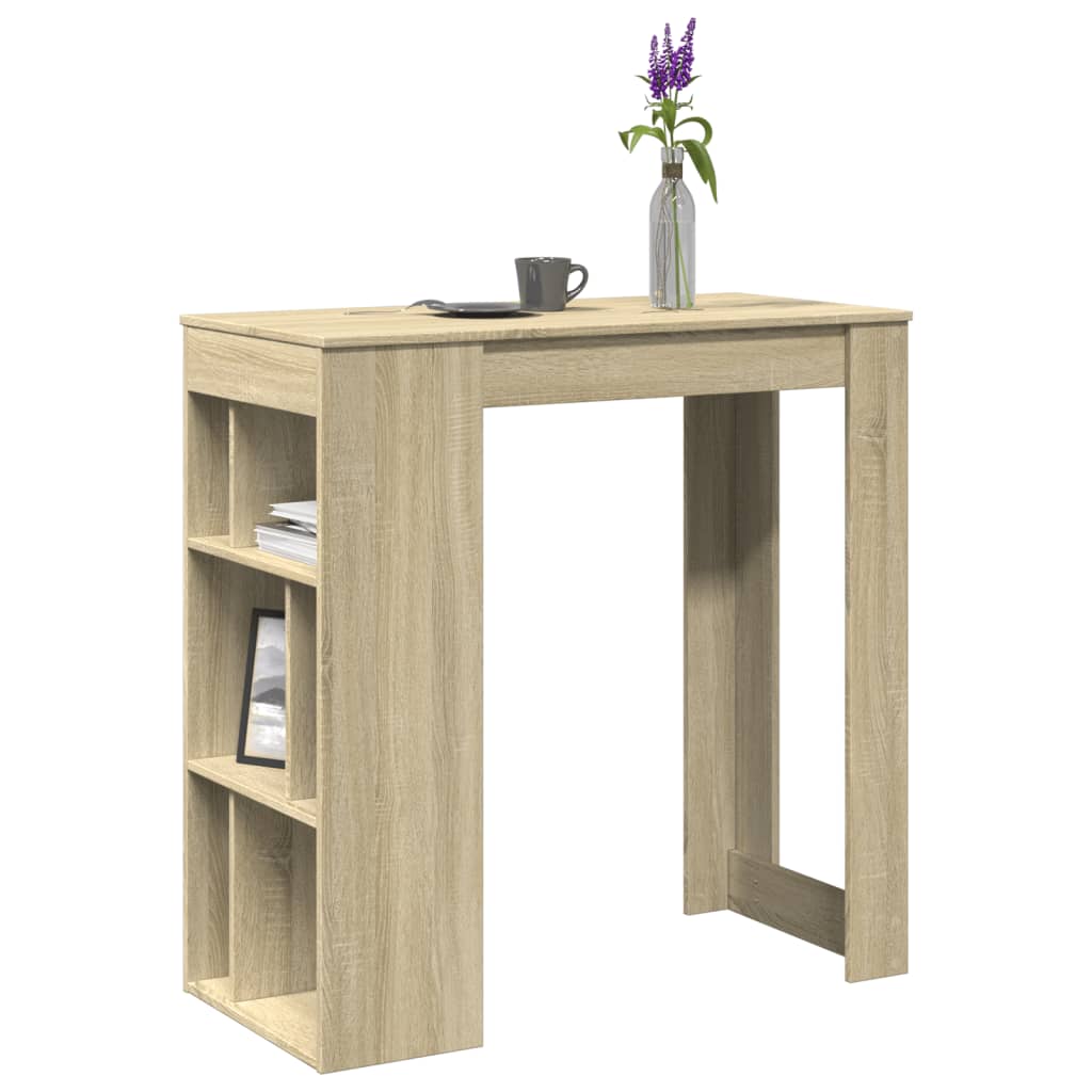 Bartisch mit Regal Sonoma-Eiche 102x50x103,5 cm Holzwerkstoff