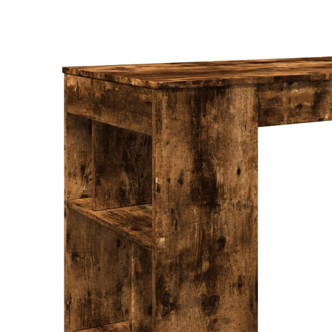 Bartisch mit Regal Räuchereiche 102x50x103,5 cm Holzwerkstoff