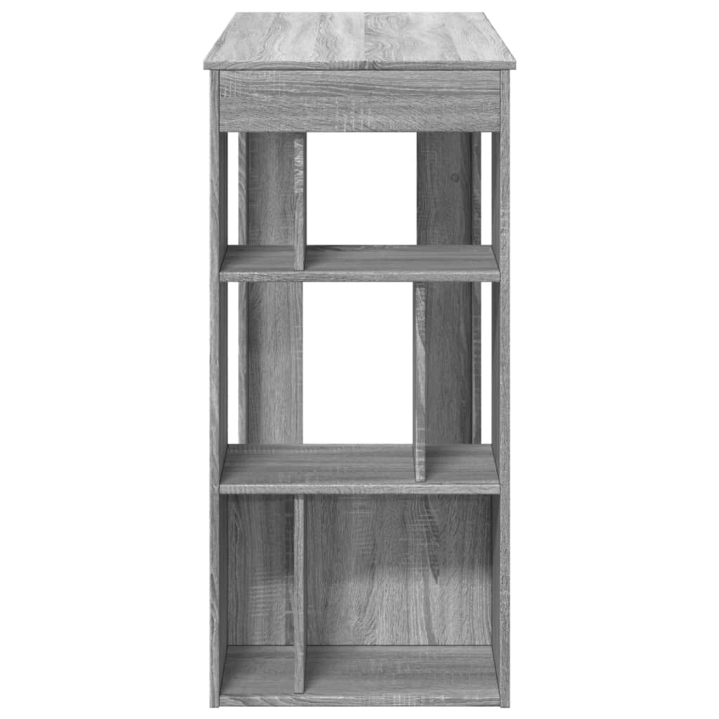 Bartisch mit Regal Grau Sonoma 102x50x103,5 cm Holzwerkstoff