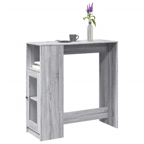 Bartisch mit Regal Grau Sonoma 101x40x103,5 cm Holzwerkstoff