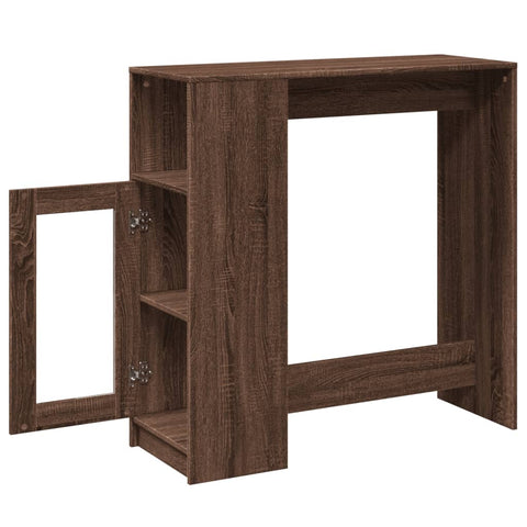 Bartisch mit Regal Braun Eiche 101x40x103,5 cm Holzwerkstoff