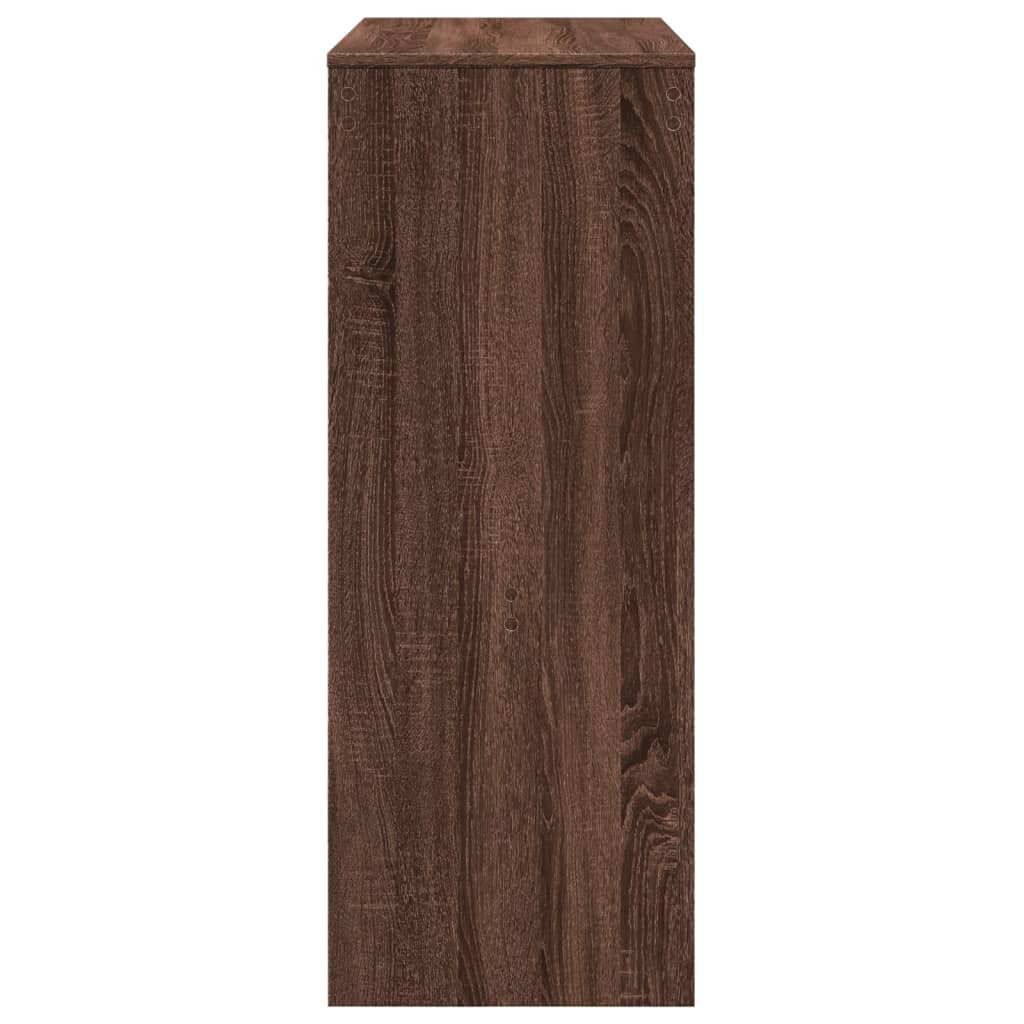 Bartisch mit Regal Braun Eiche 90x40x103,5 cm Holzwerkstoff