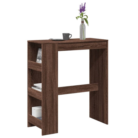 Bartisch mit Regal Braun Eiche 90x40x103,5 cm Holzwerkstoff