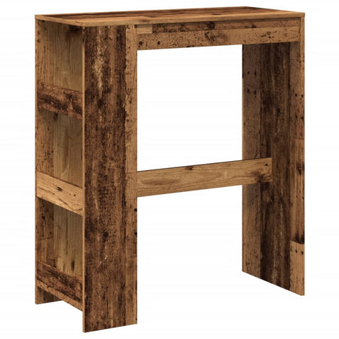 Bartisch mit Regal Altholz-Optik 90x40x103,5 cm Holzwerkstoff