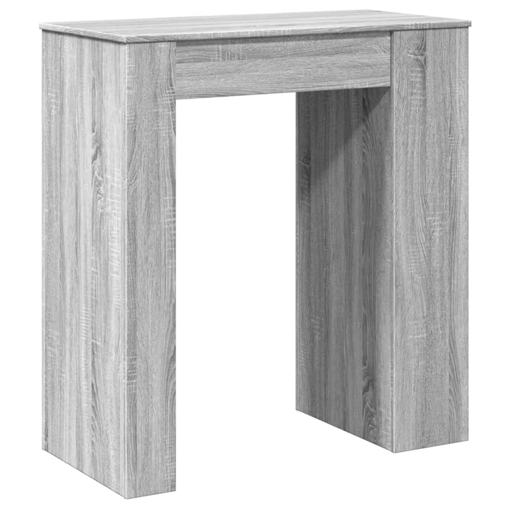 Bartisch mit Regal Grau Sonoma 95x47x103,5 cm Holzwerkstoff