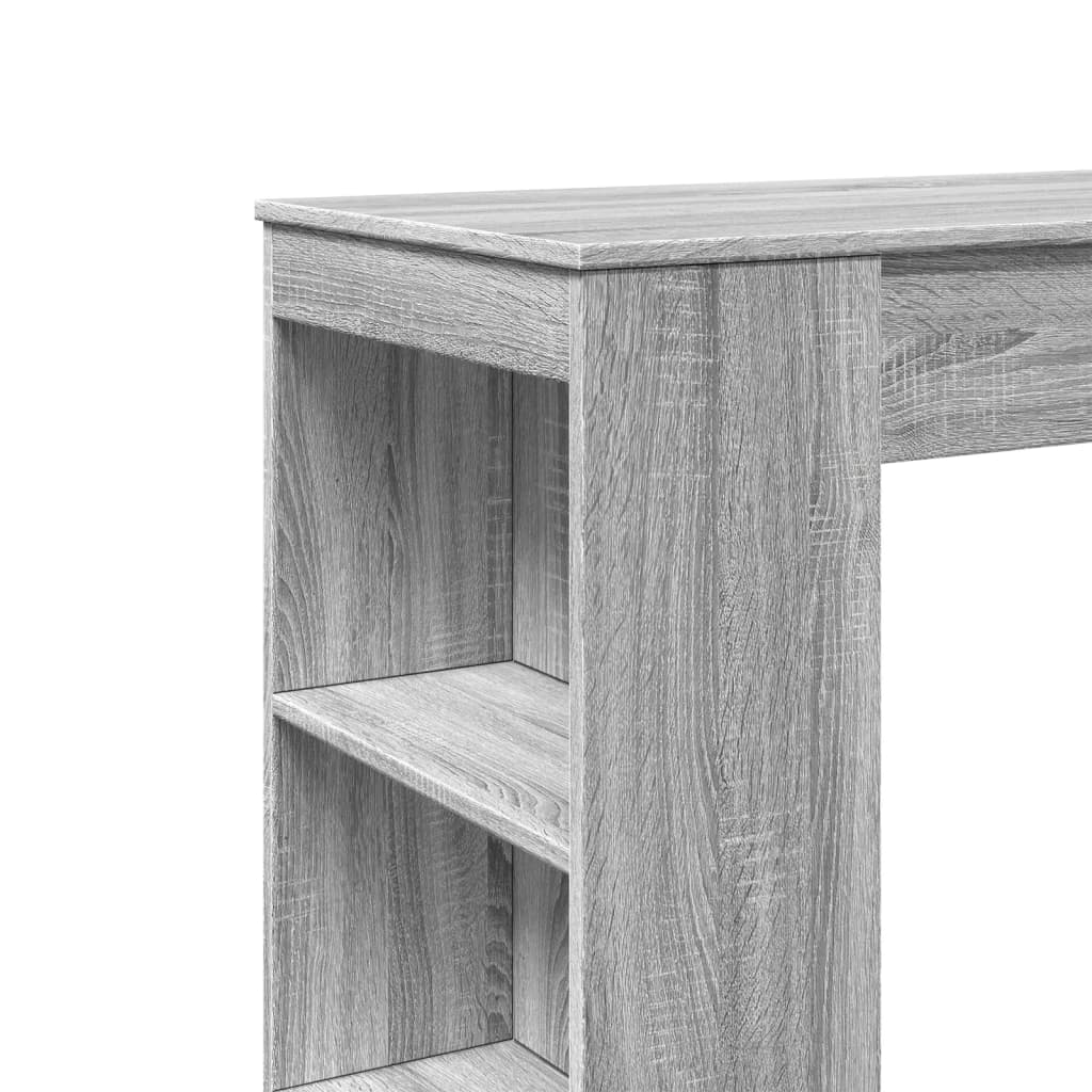 Bartisch mit Regal Grau Sonoma 95x47x103,5 cm Holzwerkstoff