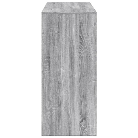 Bartisch mit Regal Grau Sonoma 124x46x103,5 cm Holzwerkstoff