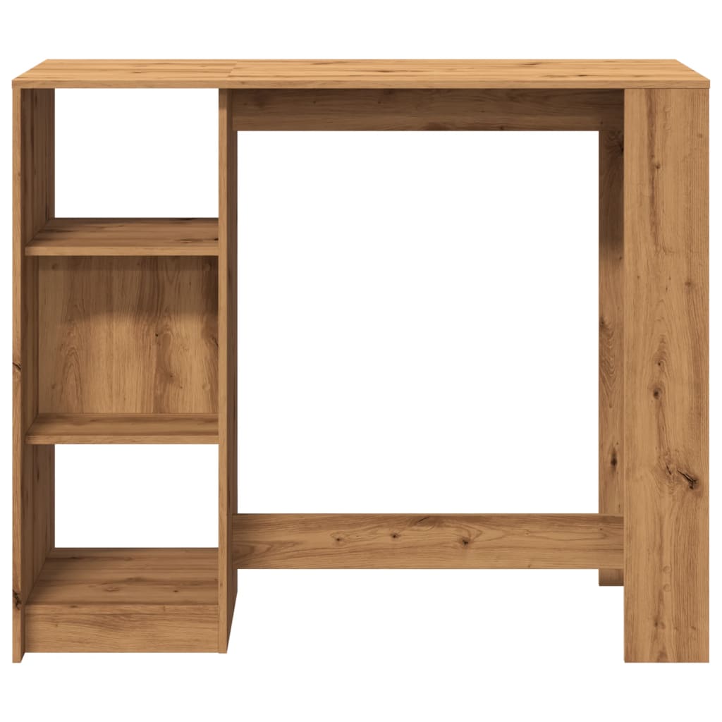 Bartisch mit Regal Artisan-Eiche 124x46x103,5 cm Holzwerkstoff