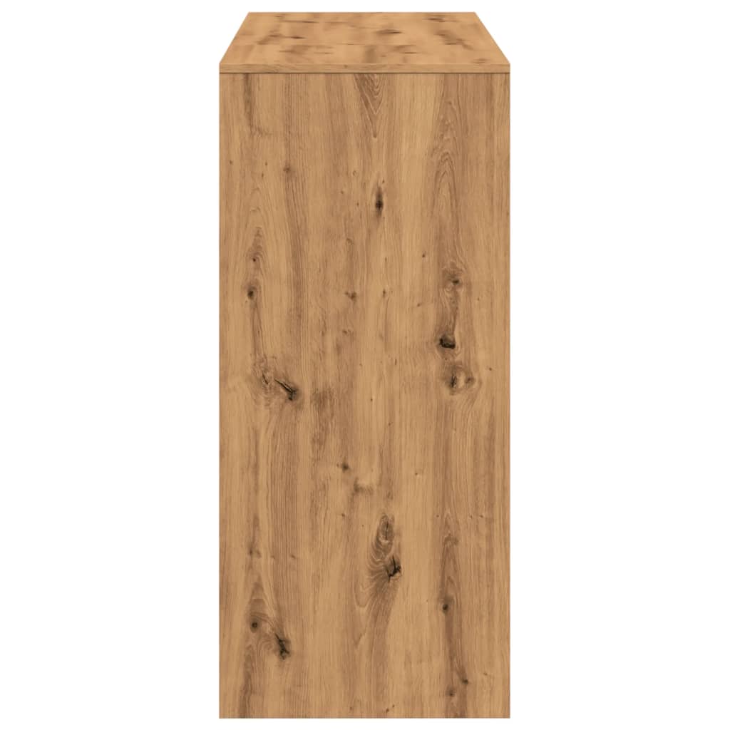 Bartisch mit Regal Artisan-Eiche 124x46x103,5 cm Holzwerkstoff