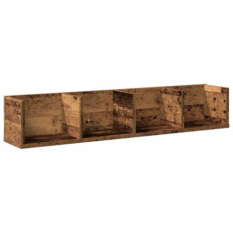 CD-Wandregal Altholz-Optik 100x18x18 cm Holzwerkstoff