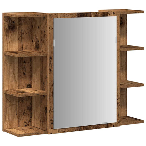 Bad-Spiegelschrank Altholz-Optik 80x20,5x64 cm Holzwerkstoff