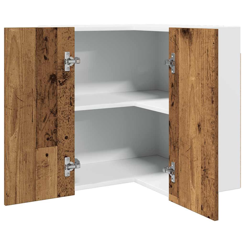 Eck-Hängeschrank Altholz-Optik 57x57x60 cm Holzwerkstoff