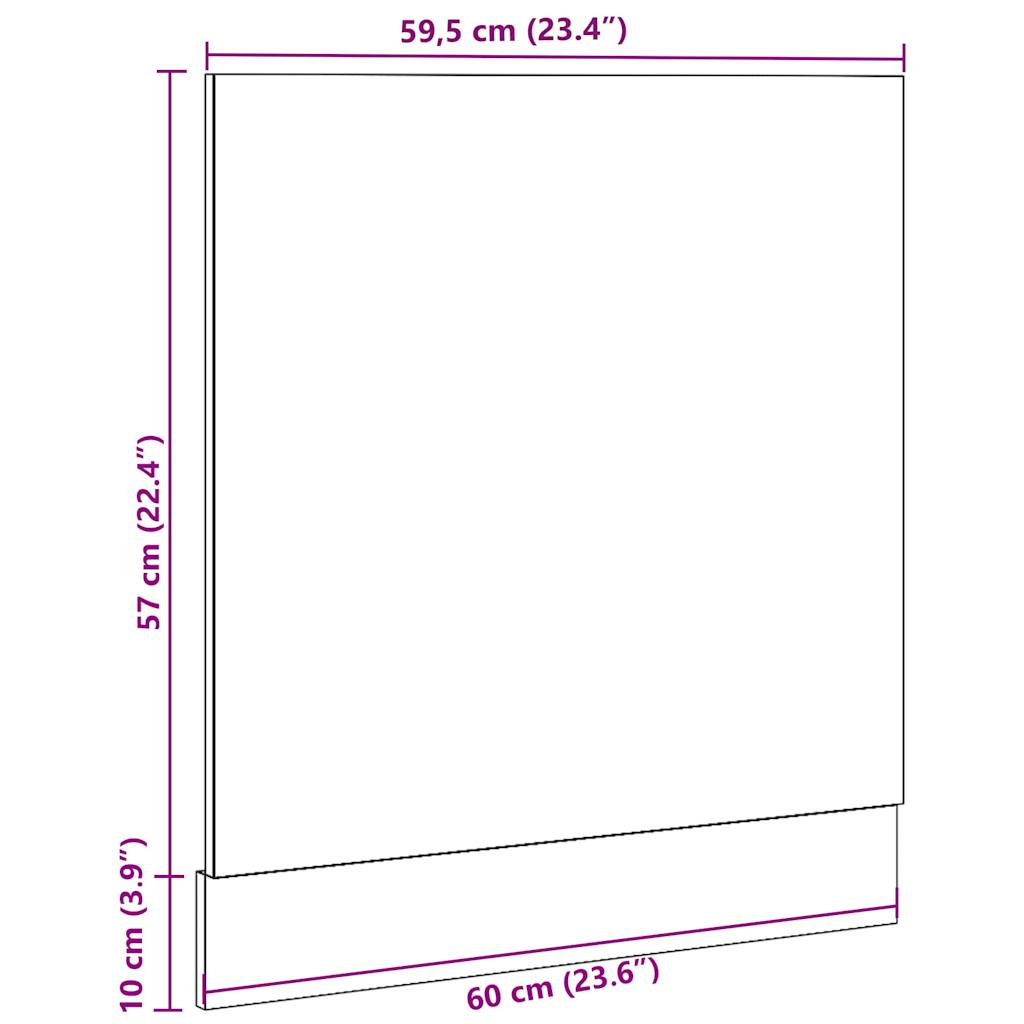 Geschirrspülerblende Altholz-Optik 60x1,5x67 cm Holzwerkstoff