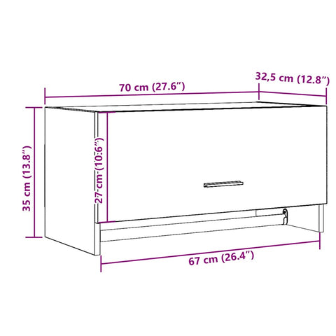 Kleiderschrank Altholz-Optik 70x32,5x35 cm Holzwerkstoff