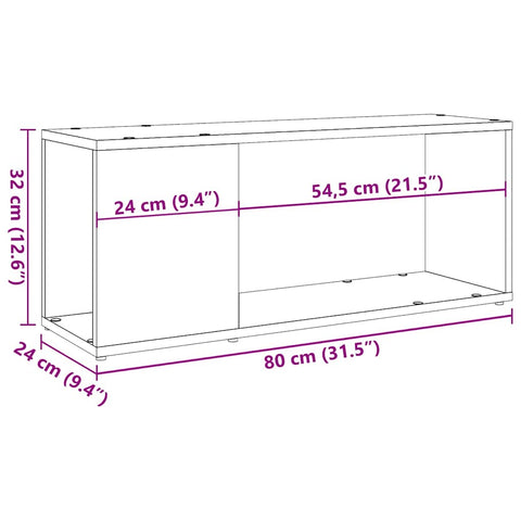 TV-Schrank Altholz-Optik 80x24x32 cm Holzwerkstoff