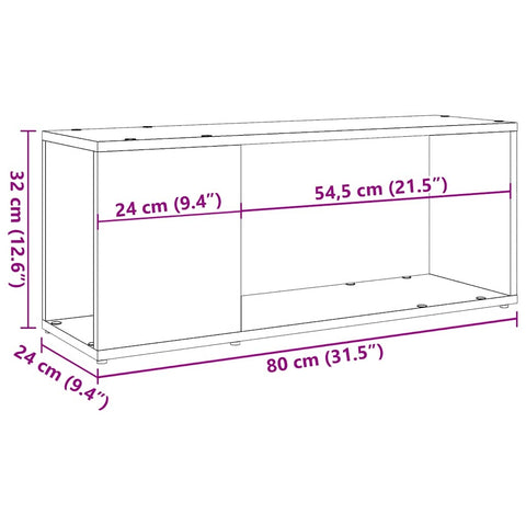 TV-Schrank Artisan-Eiche 80x24x32 cm Holzwerkstoff