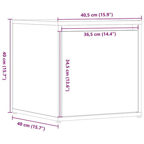 Schubladenbox Altholz 40,5x40x40 cm Holzwerkstoff