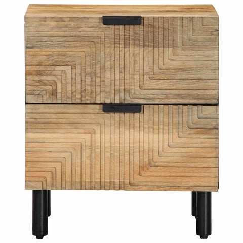 Nachttische 2 Stk. Braun 40x33x46 cm Massivholz Mango