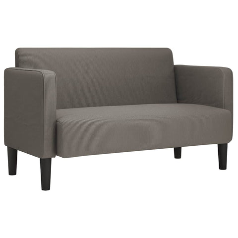 Zweisitzer-Sofa Hellgrau 109 cm Cordstoff