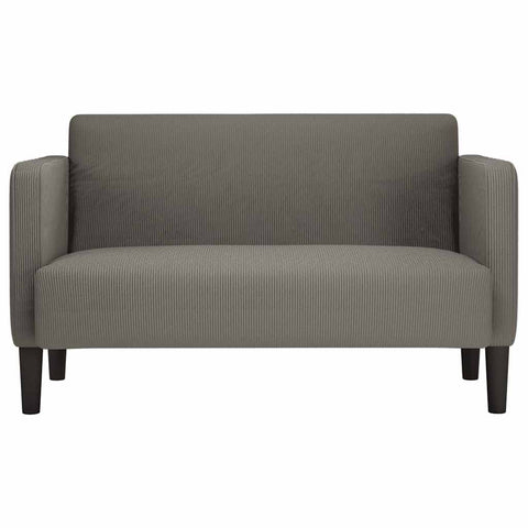 Zweisitzer-Sofa Hellgrau 109 cm Cordstoff