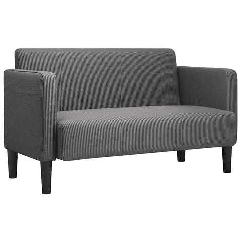 Zweisitzer-Sofa Dunkelgrau 109 cm Cordstoff