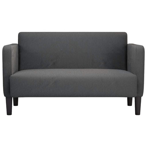 Zweisitzer-Sofa Dunkelgrau 109 cm Cordstoff