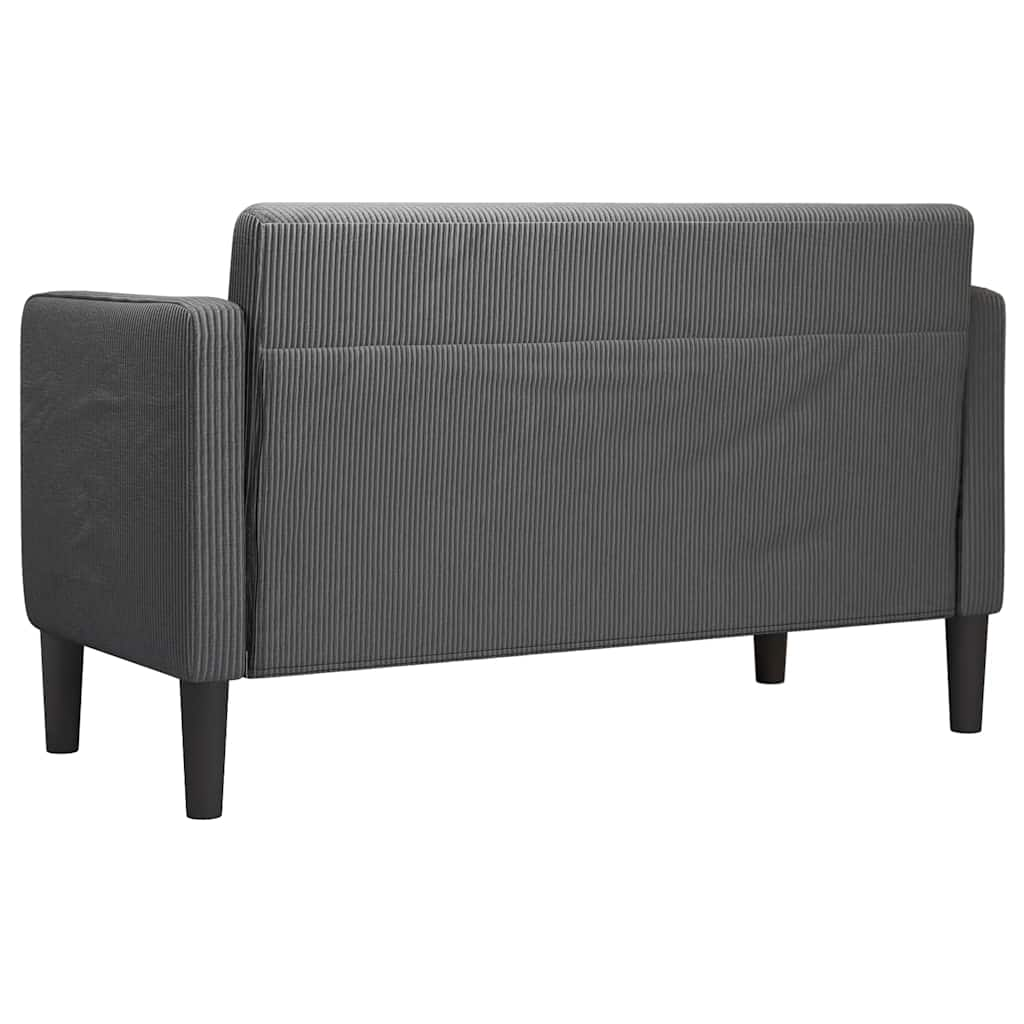 Zweisitzer-Sofa Dunkelgrau 109 cm Cordstoff