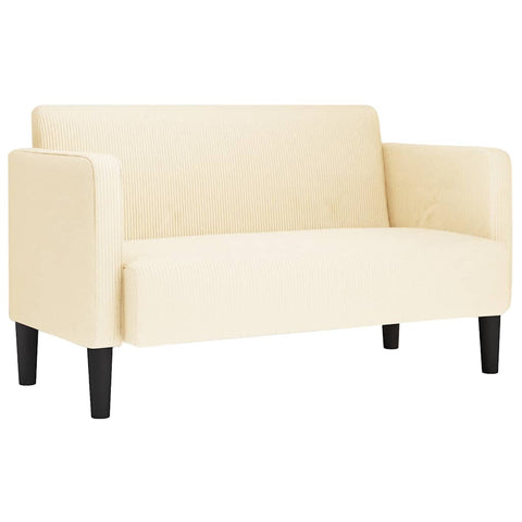 Zweisitzer-Sofa Creme 109 cm Cordstoff