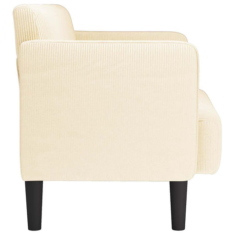 Zweisitzer-Sofa Creme 109 cm Cordstoff