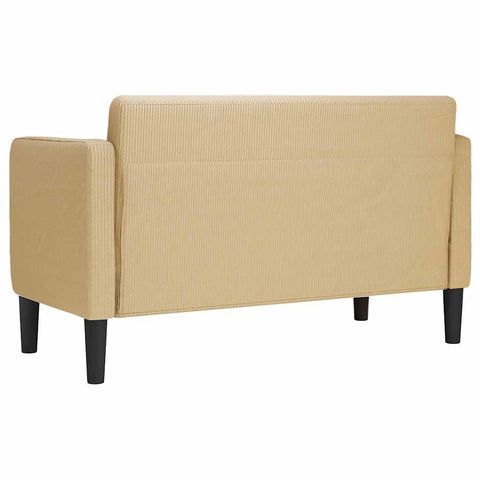 Zweisitzer-Sofa Hellgrün Grau 109 cm Cordstoff