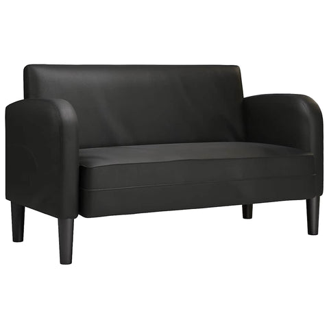 Zweisitzer-Sofa Schwarz 110 cm Kunstleder