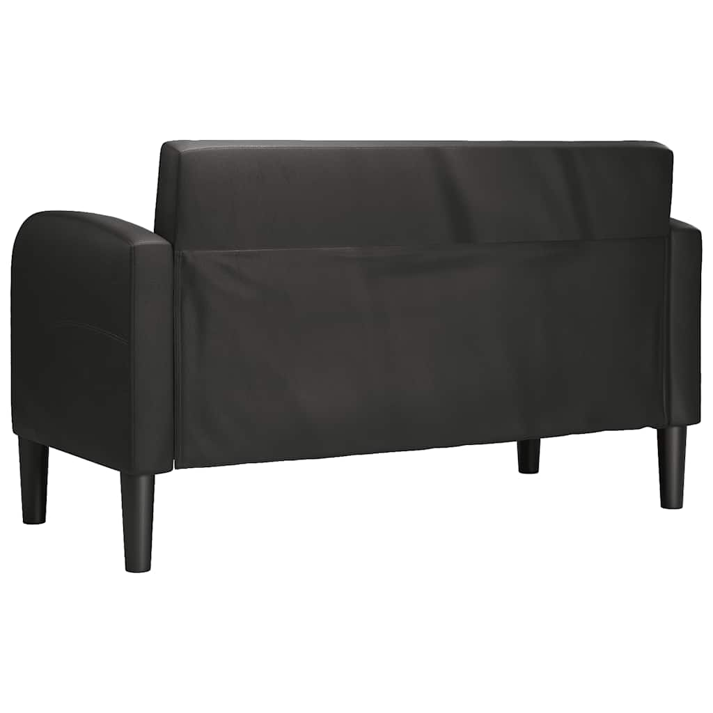 Zweisitzer-Sofa Schwarz 110 cm Kunstleder