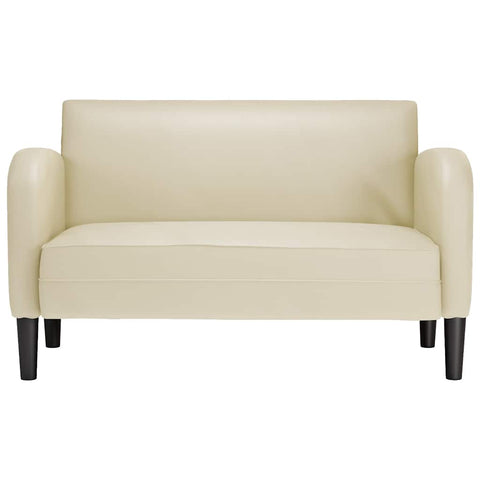 Zweisitzer-Sofa Creme 110 cm Kunstleder