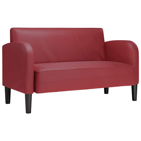 Zweisitzer-Sofa Weinrot 110 cm Kunstleder