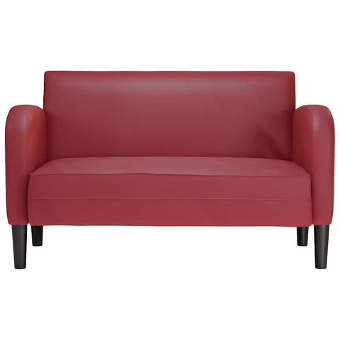 Zweisitzer-Sofa Weinrot 110 cm Kunstleder