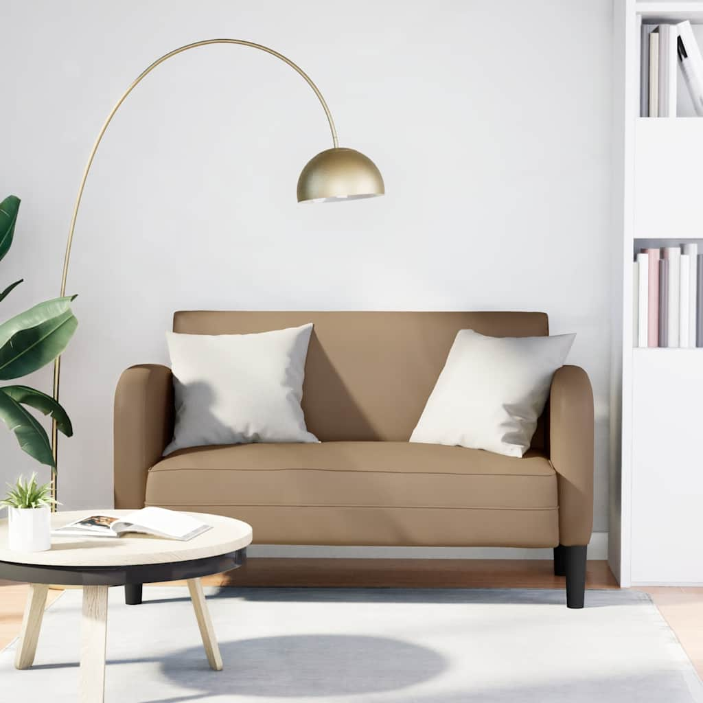 Zweisitzer-Sofa Cappuccino-Braun 110 cm Kunstleder