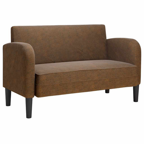 Zweisitzer-Sofa Braun 110 cm Kunstleder