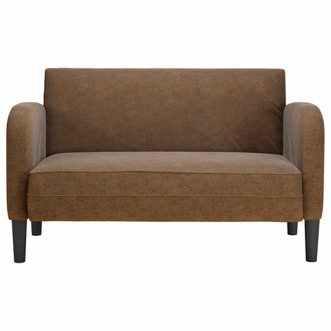 Zweisitzer-Sofa Braun 110 cm Kunstleder