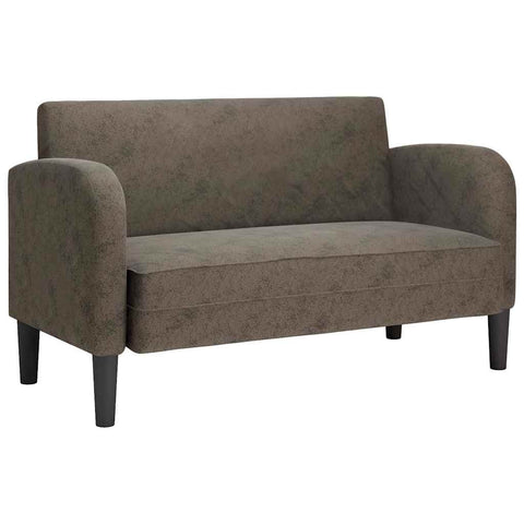 Zweisitzer-Sofa Dunkelgrau 110 cm Kunstleder