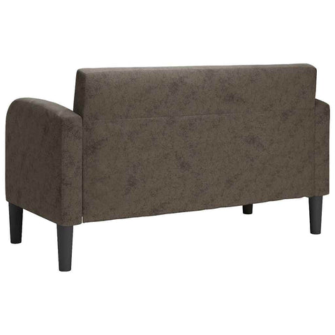 Zweisitzer-Sofa Dunkelgrau 110 cm Kunstleder