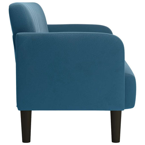 Zweisitzer-Sofa Blau 109 cm Samt