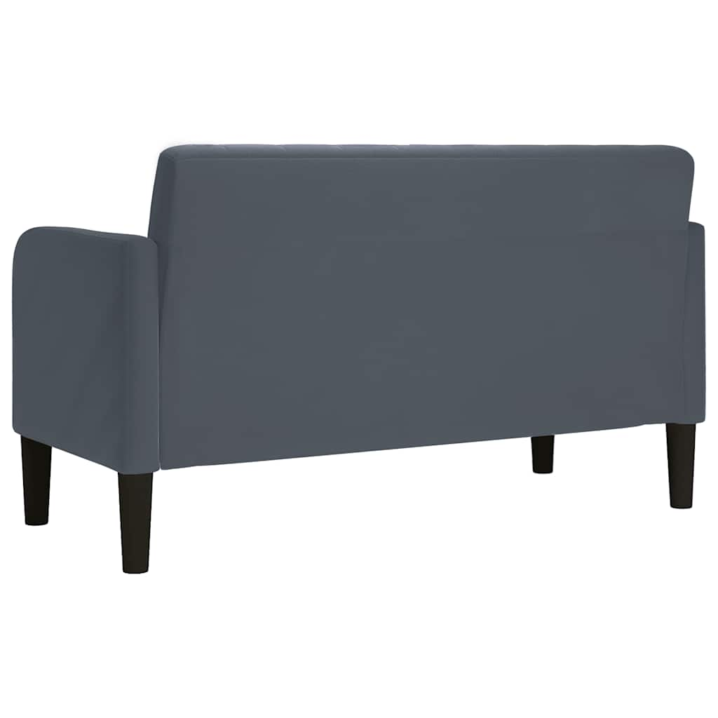 Zweisitzer-Sofa Dunkelgrau 109 cm Samt