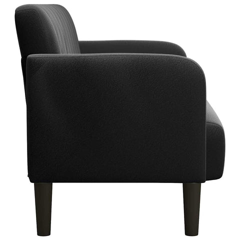 Zweisitzer-Sofa Schwarz 109 cm Samt