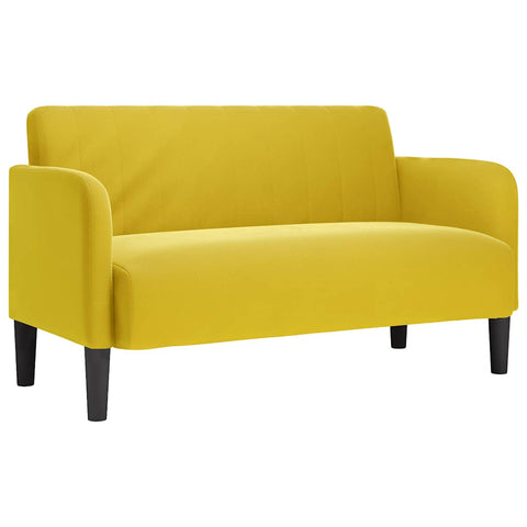 Zweisitzer-Sofa Gelb 109 cm Samt