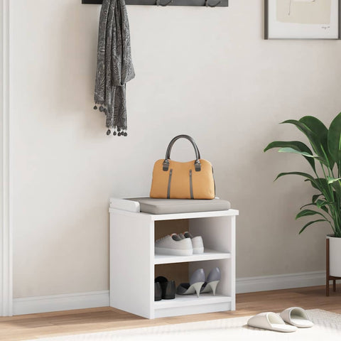 Flurbank SANDNES Weiß 45x40x50 cm Massivholz Kiefer