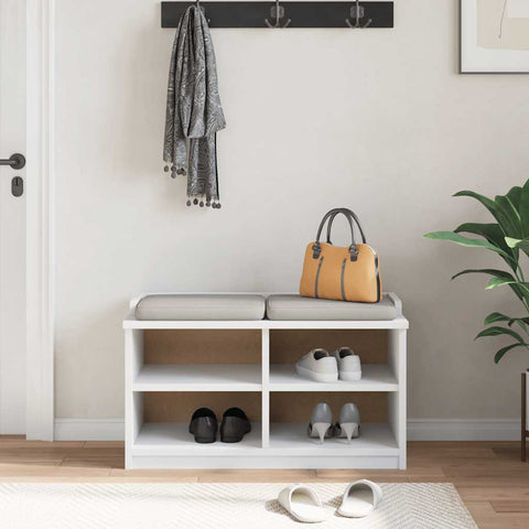 Flurbank SANDNES Weiß 87x40x50 cm Massivholz Kiefer