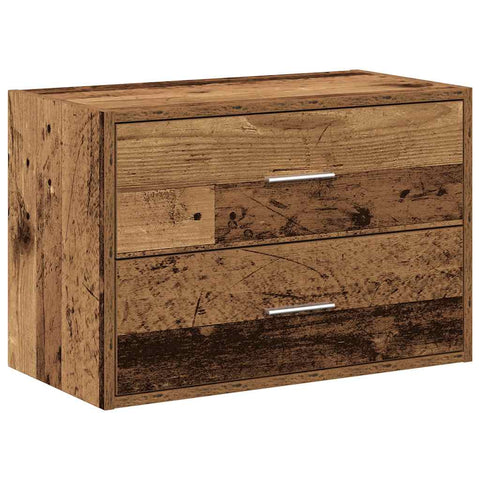 Schrank mit 2 Schubladen Altholz-Optik 60x31x40cm Holzwerkstoff