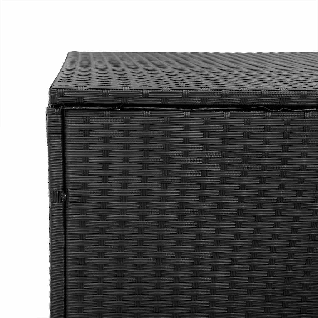 Garten-Auflagenbox Schwarz 110x50x58 cm Poly Rattan